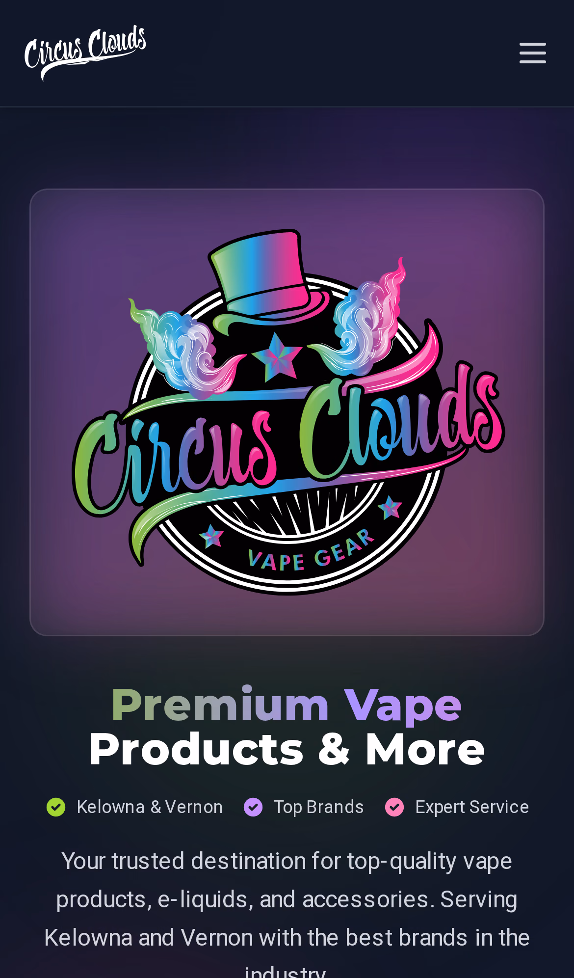 Circus Clouds about page (mobile)